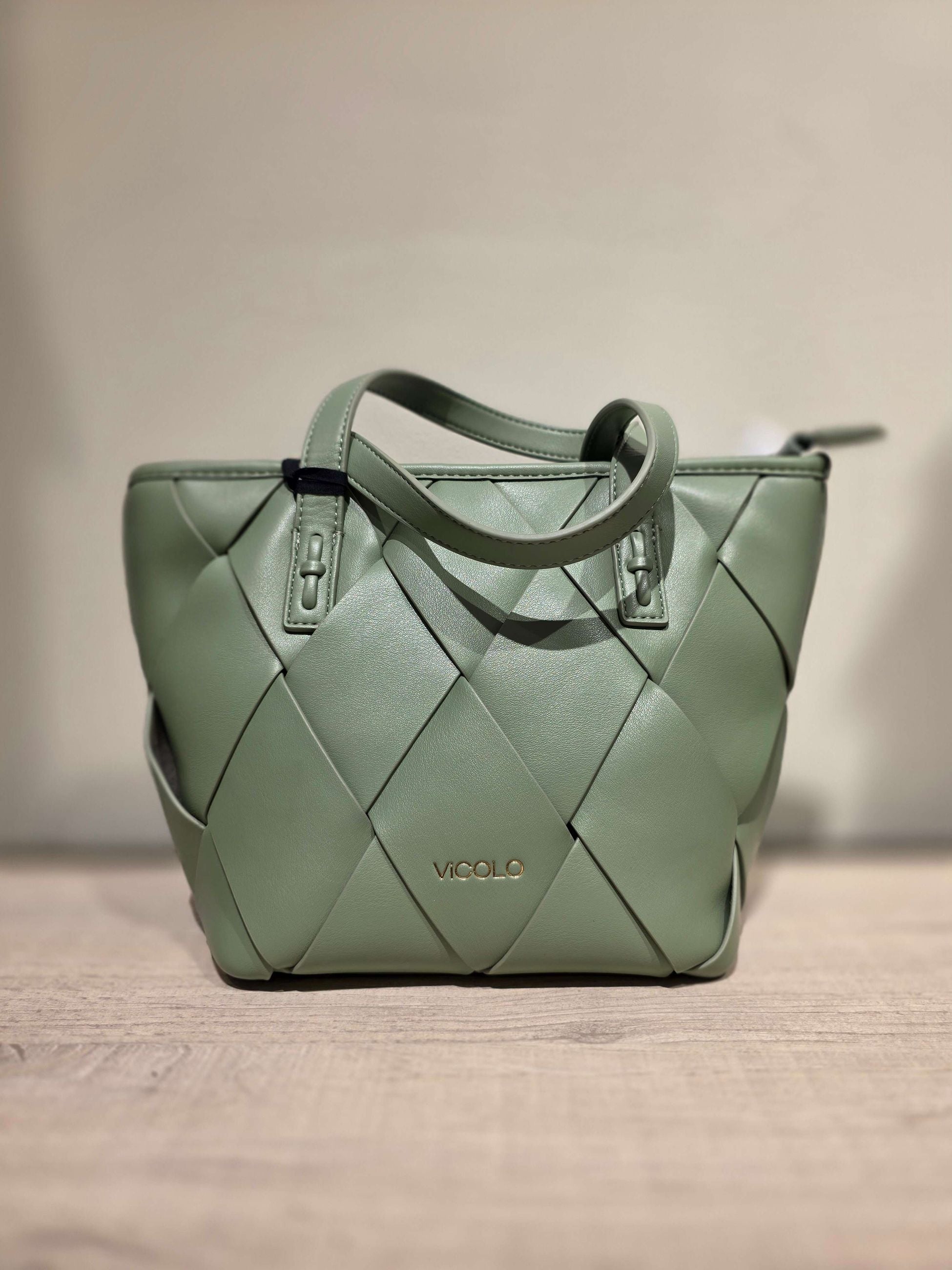 Vicolo Borsa Hoshi Small Bag in Ecopelle Intrecciata