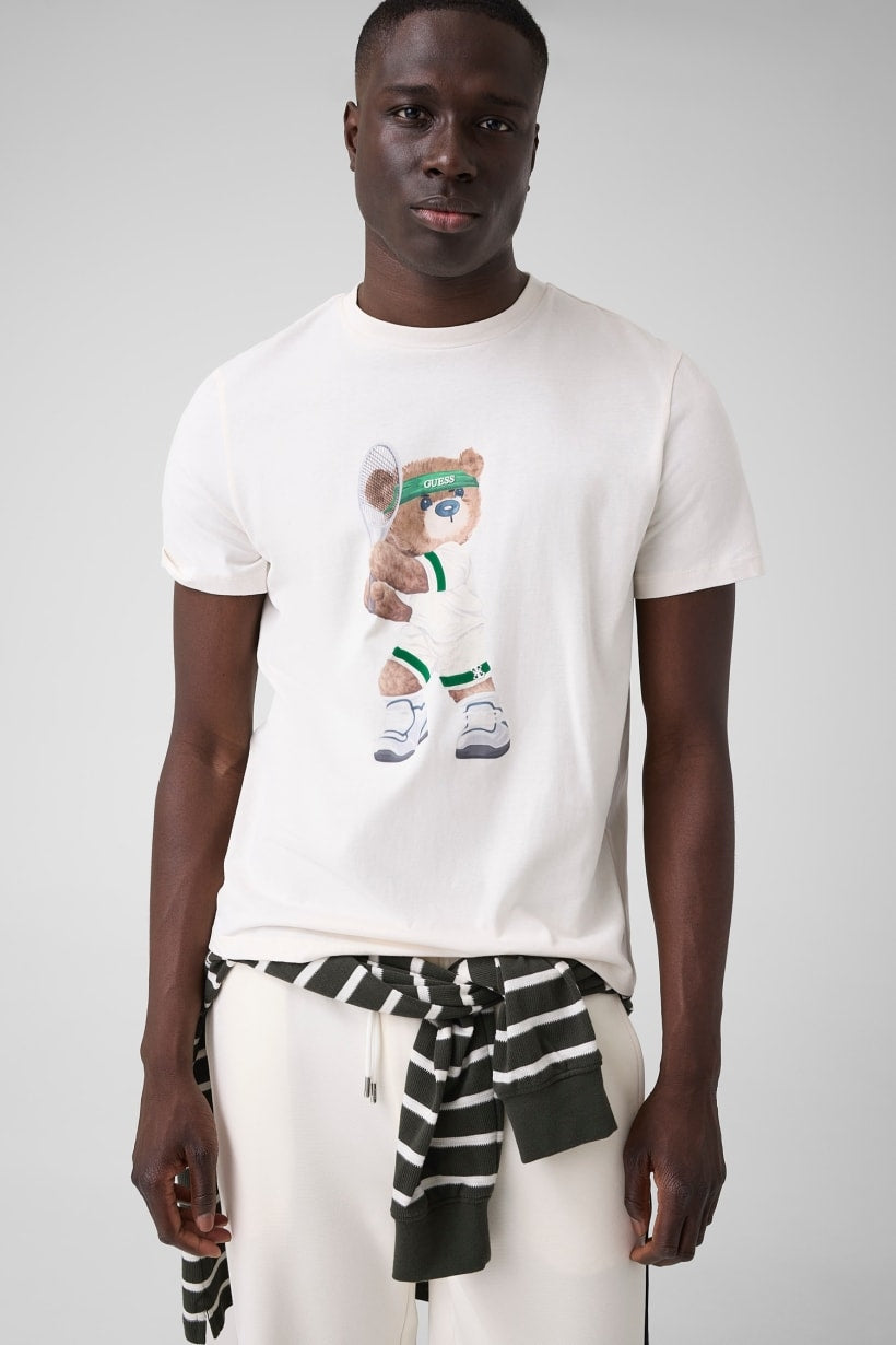 Guess T-shirt Stampata Bianco