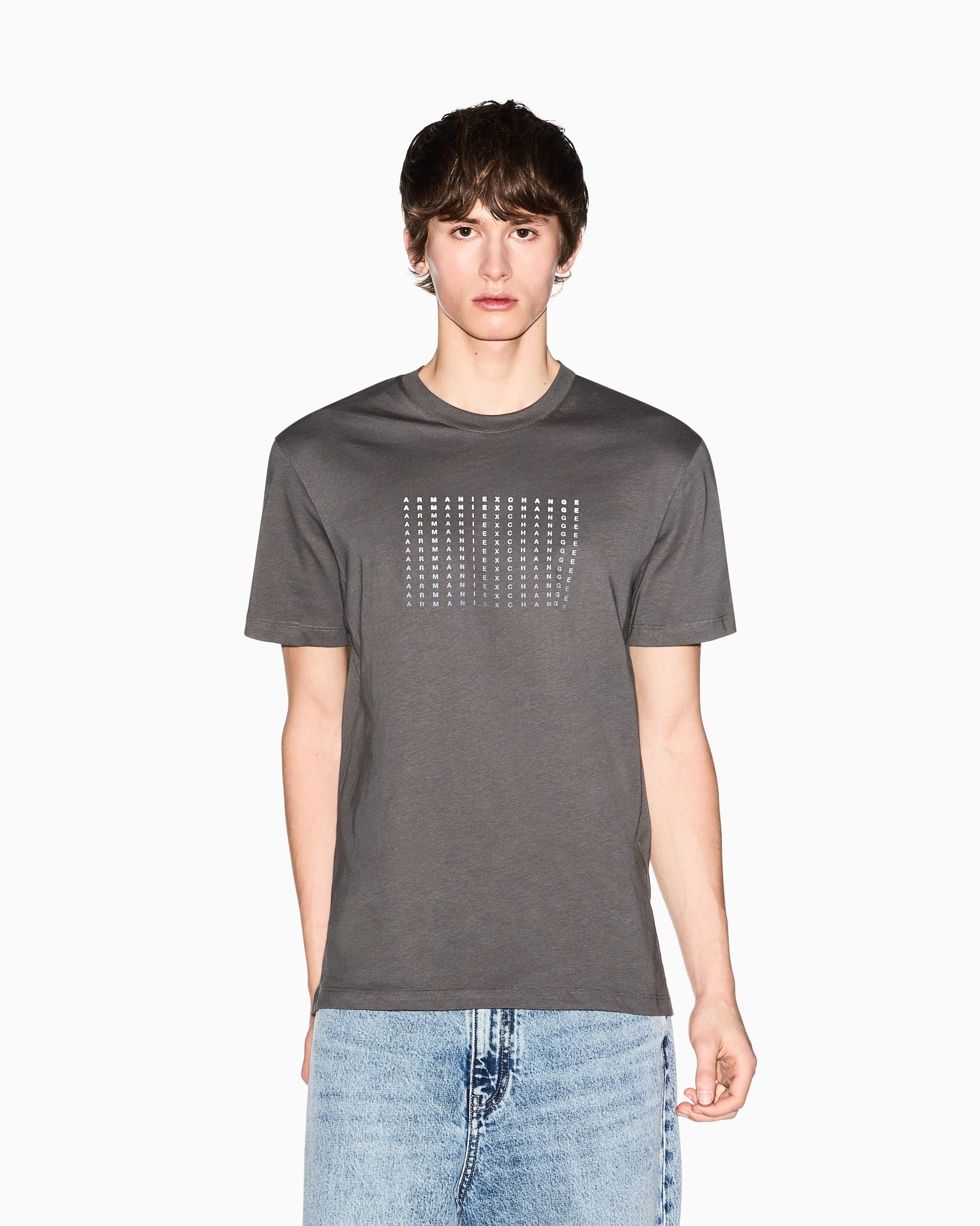 Armani Exchange T-shirt Slim Fit in Cotone