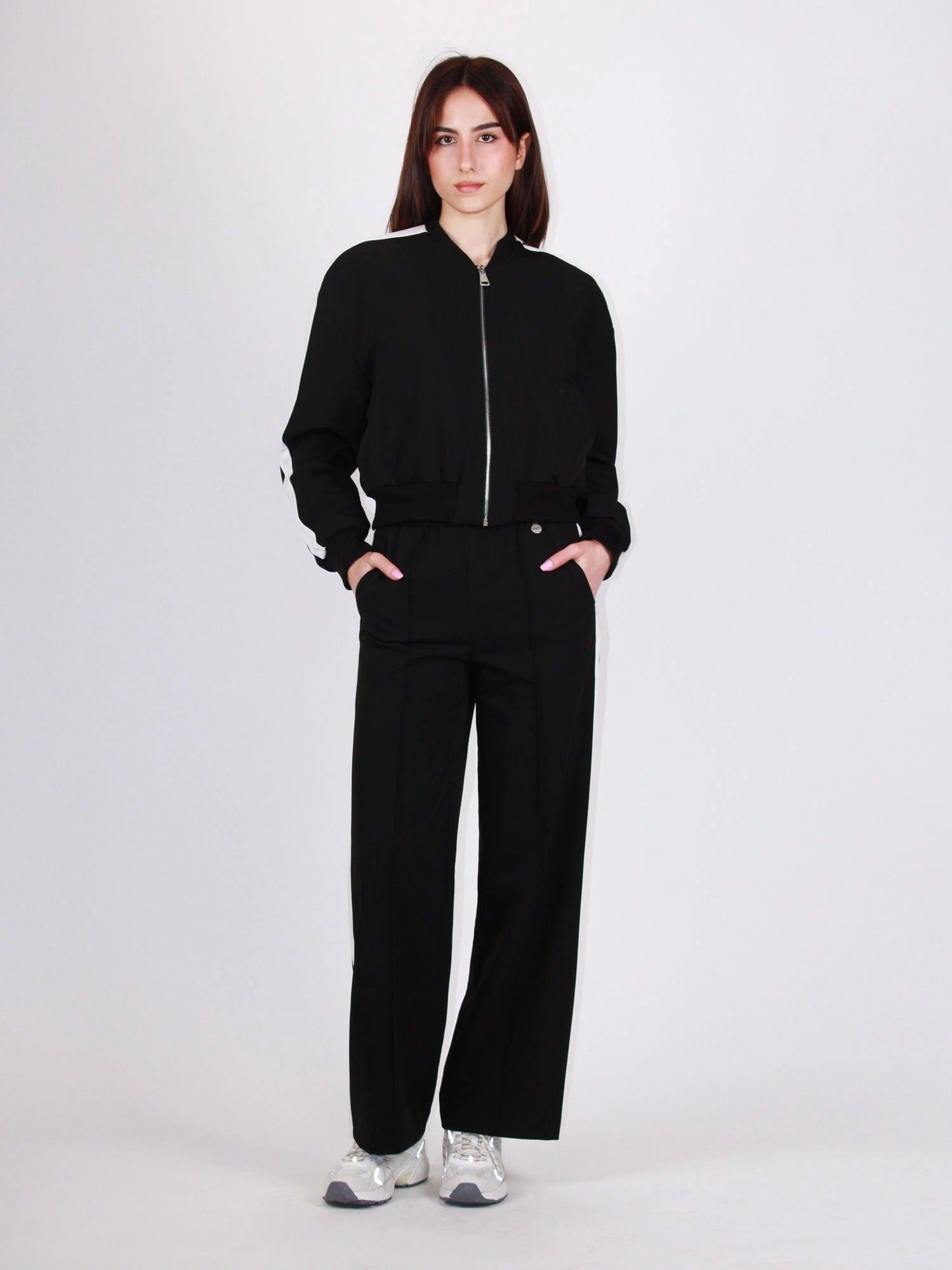 Berna Bomber  con Maxi Banda Laterale Nero