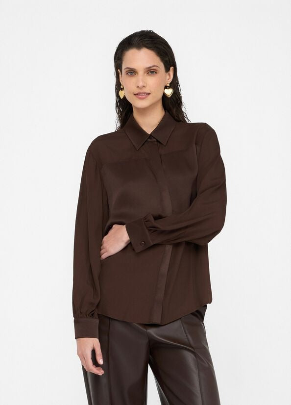 Liu Jo Camicia Camicia in Crêpe 
Marrone