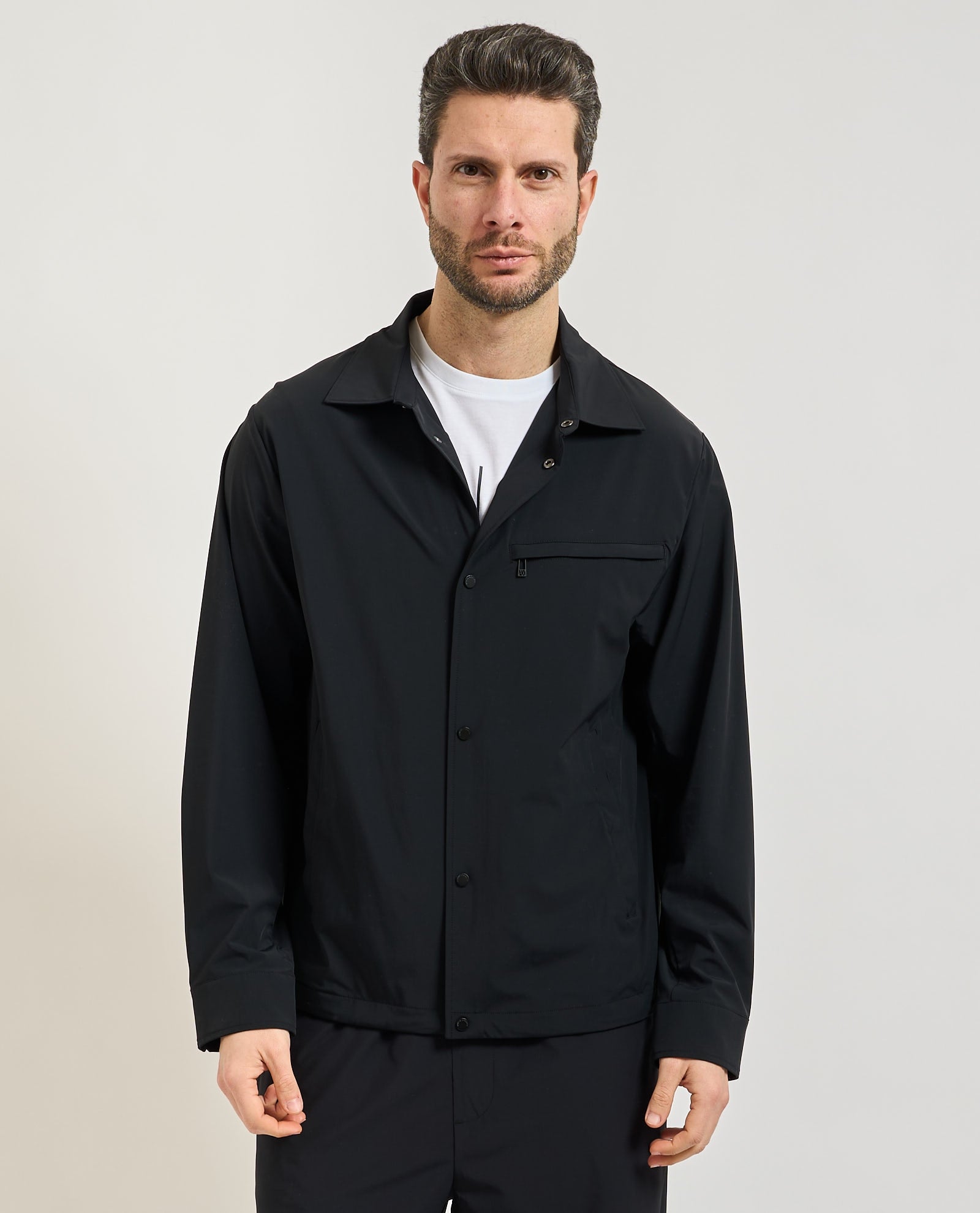 Armani Exchange Giacca Windbreakers in Tessuto Tecnico Nero