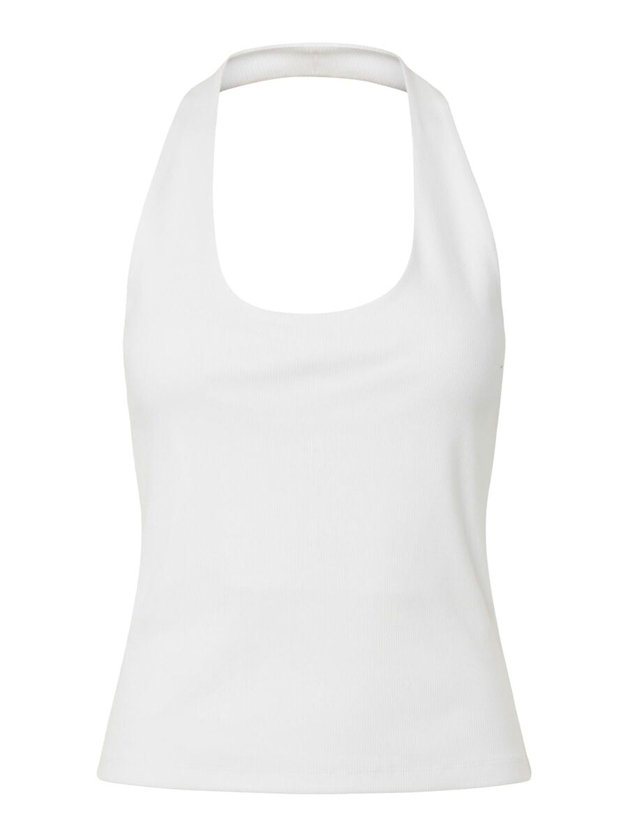 Pieces Top con Scollatura Dietro la Schiena 
Bianco