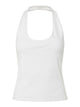Pieces Top con Scollatura Dietro la Schiena 
Bianco