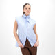 Kontatto Camicia in Cotone Smanicata Celeste