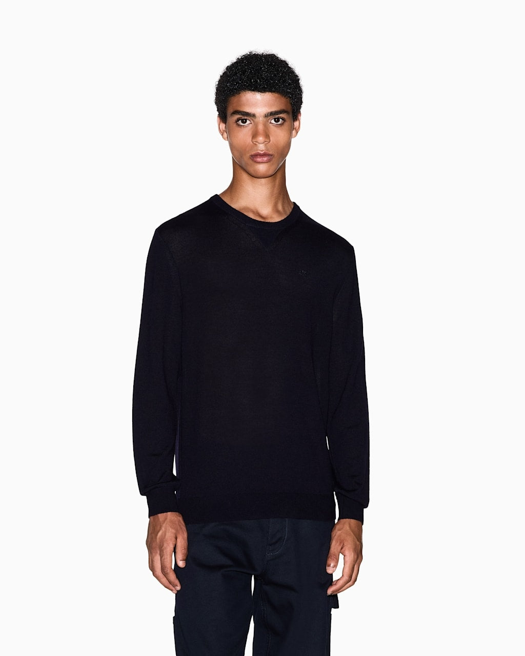 Armani Exchange Pullover Girocollo in Lana Merino