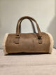 Vicolo Borsa London Bauletto in Camoscio con Profili Shearling Marrone