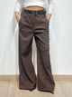 Haveone Pantalone Palazzo Marrone