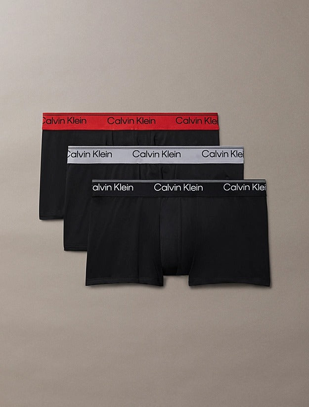 Calvin Klein Jeans Boxer a Vita Bassa in Confezione da 3 - Microfibre Stretch Nero