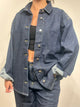 Vicolo Camicia in Denim Rinse Blù