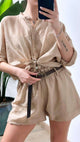 Haveone Camicia con Nodo Davanti