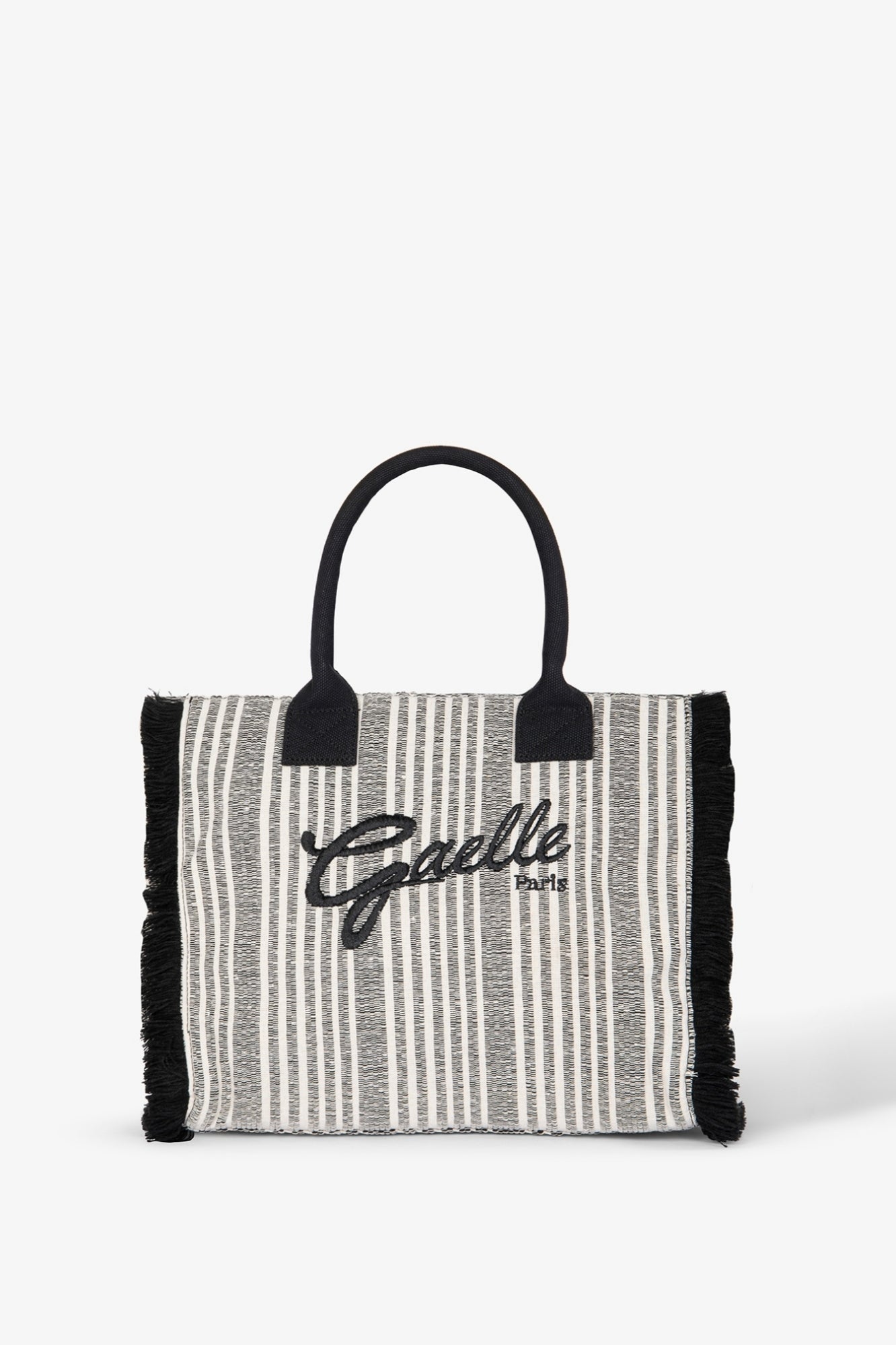 Gaelle Paris Maxi Shopper con Ricamo e Firma Nero