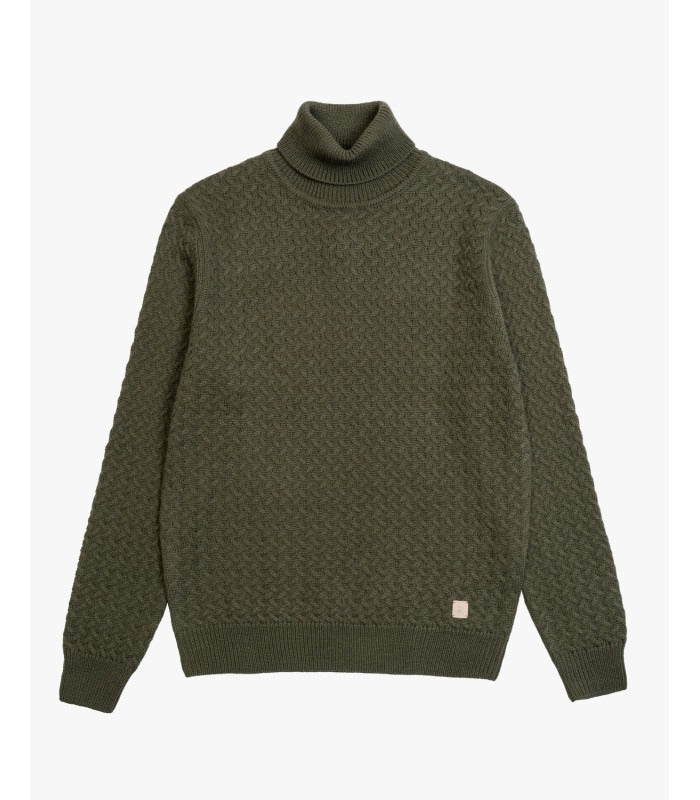 Gianni Lupo Maglia con Collo Alto Verde Militare