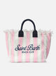 MC2 SAINT BARTH Borsa Vanity Regula in Canvas 
Con Righe Verticali