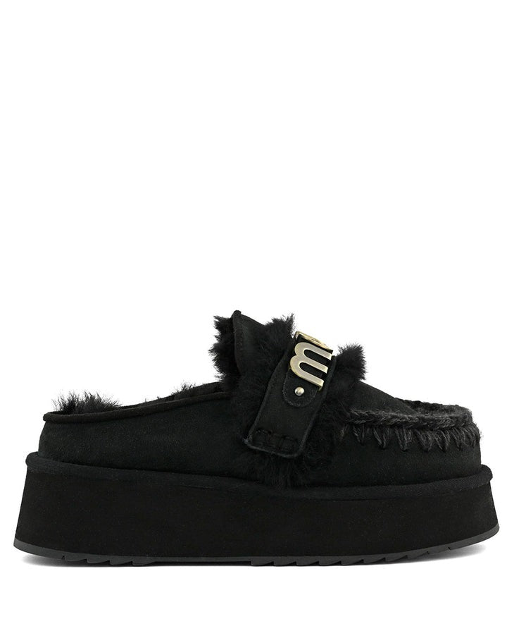 Mou Platform Clog With Strap Logo