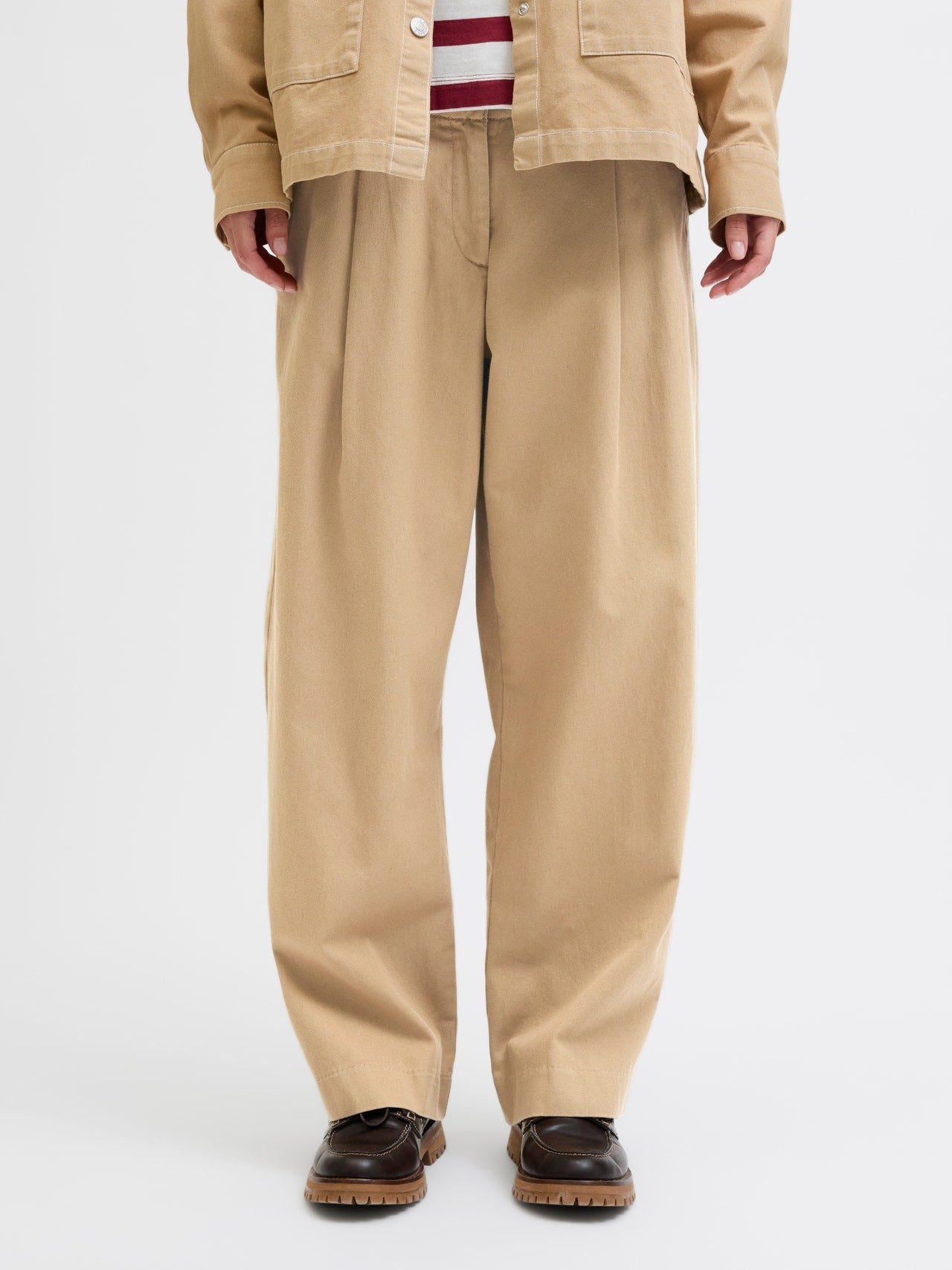 Jjxx Pantalone Jxmaddy in Cotone Reciclato 
Beige
