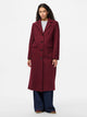 Pieces Cappotto Lungo Bordeau