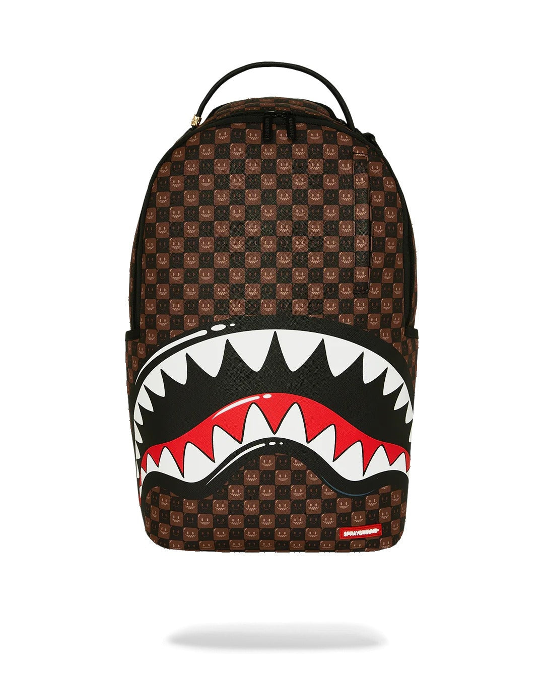 Sprayground Zaino Sharks in Paris Wtf Bubble Check Marrone