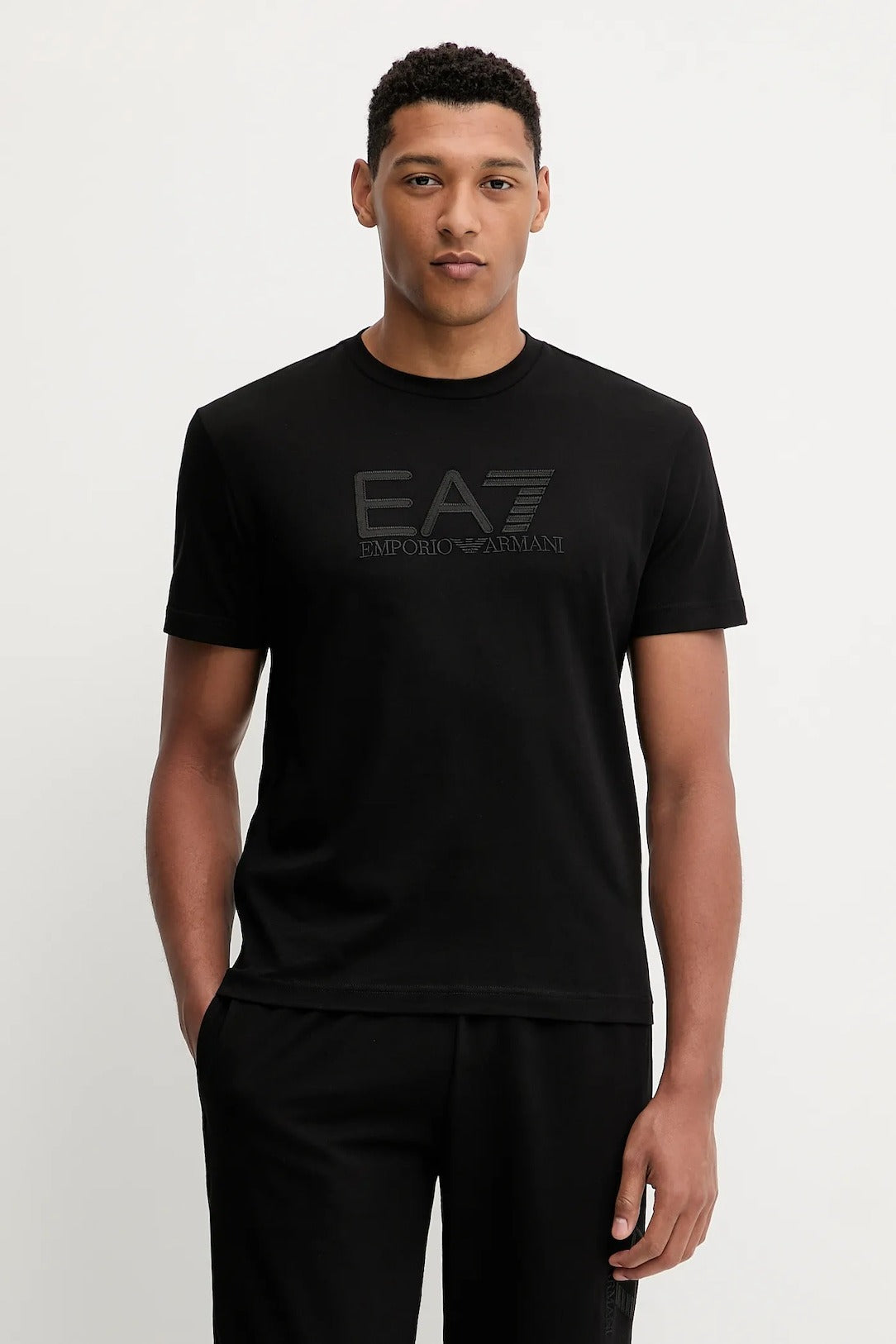 Armani EA7 T-shirt a Maniche Corte con Stampa del Logo