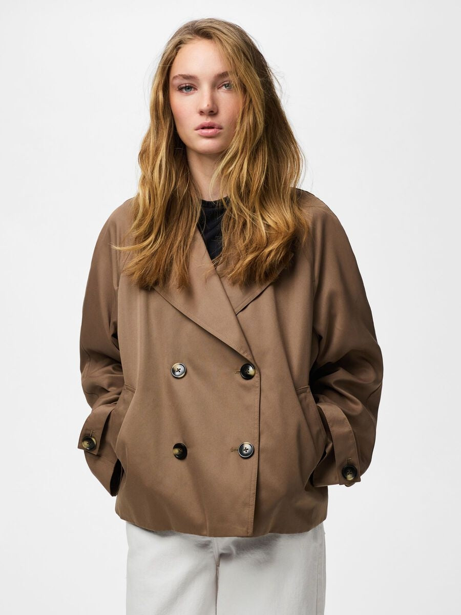 Pieces Trench con Quattro Bottoni