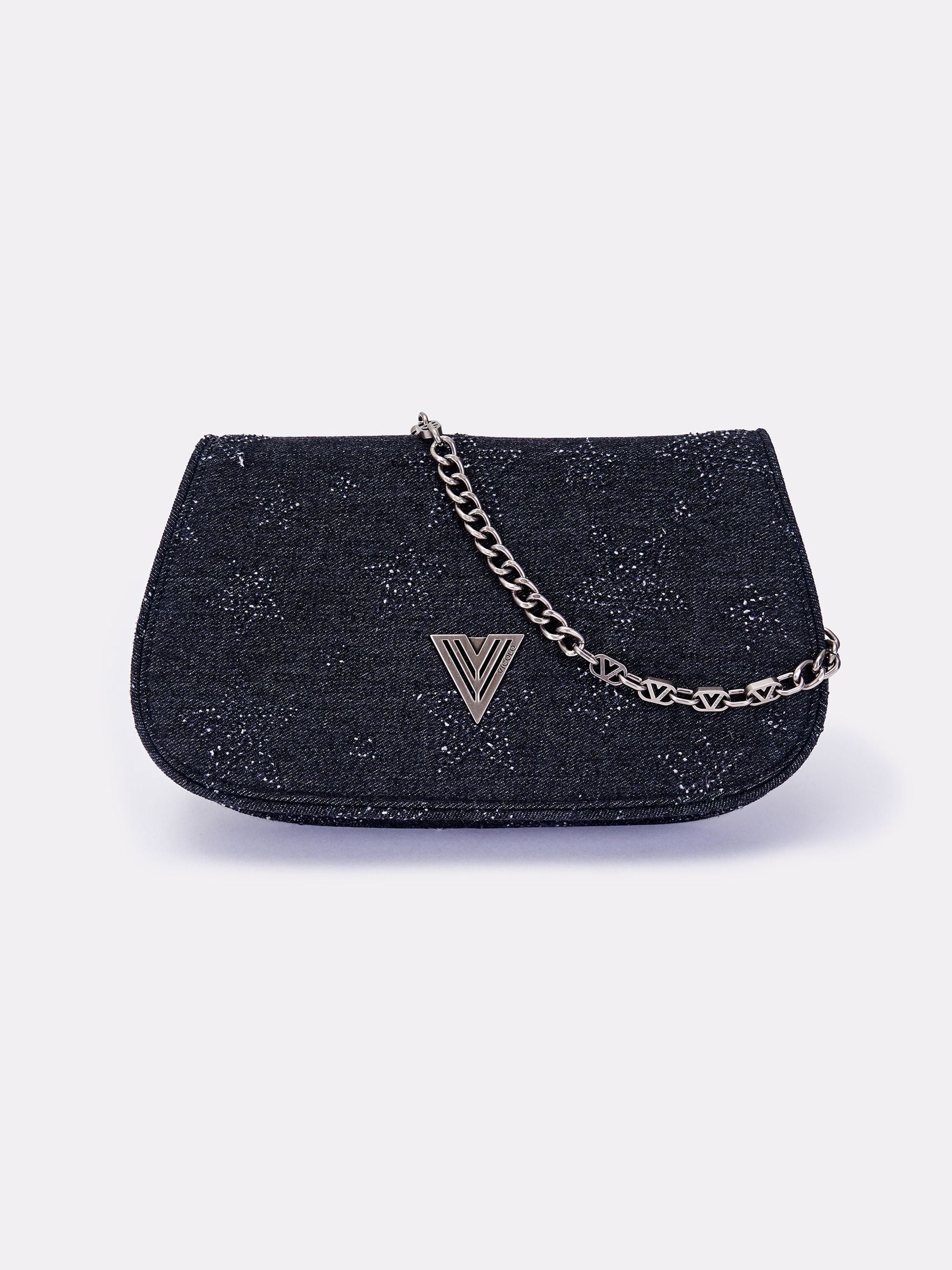 Vicolo Borsa Denim Butterfly in Tessuto
