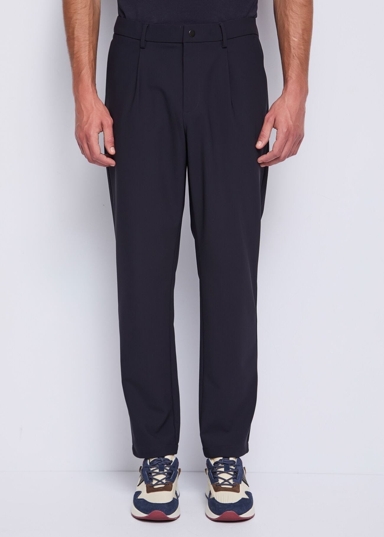 Gaudi Pantaloni con Pinces Blu