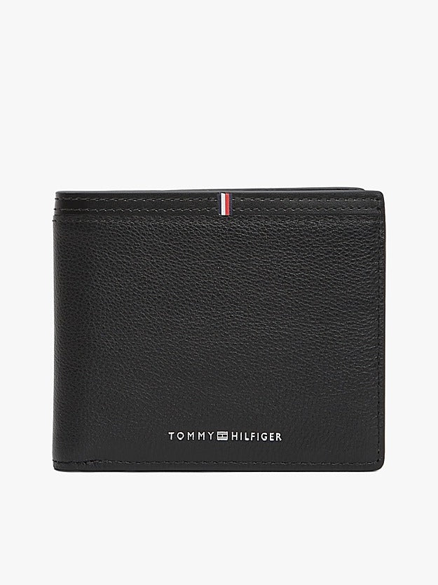 Tommy Hilfiger Bifold Corporate in Pelle con Logo 
Nero