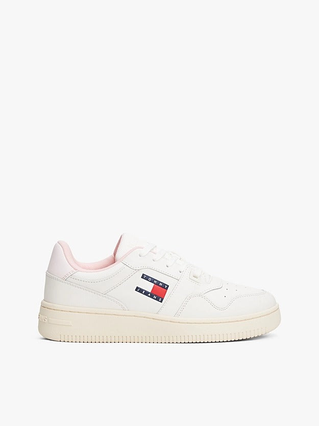 Tommy Jeans Sneakers Basket Rétro in Pelle