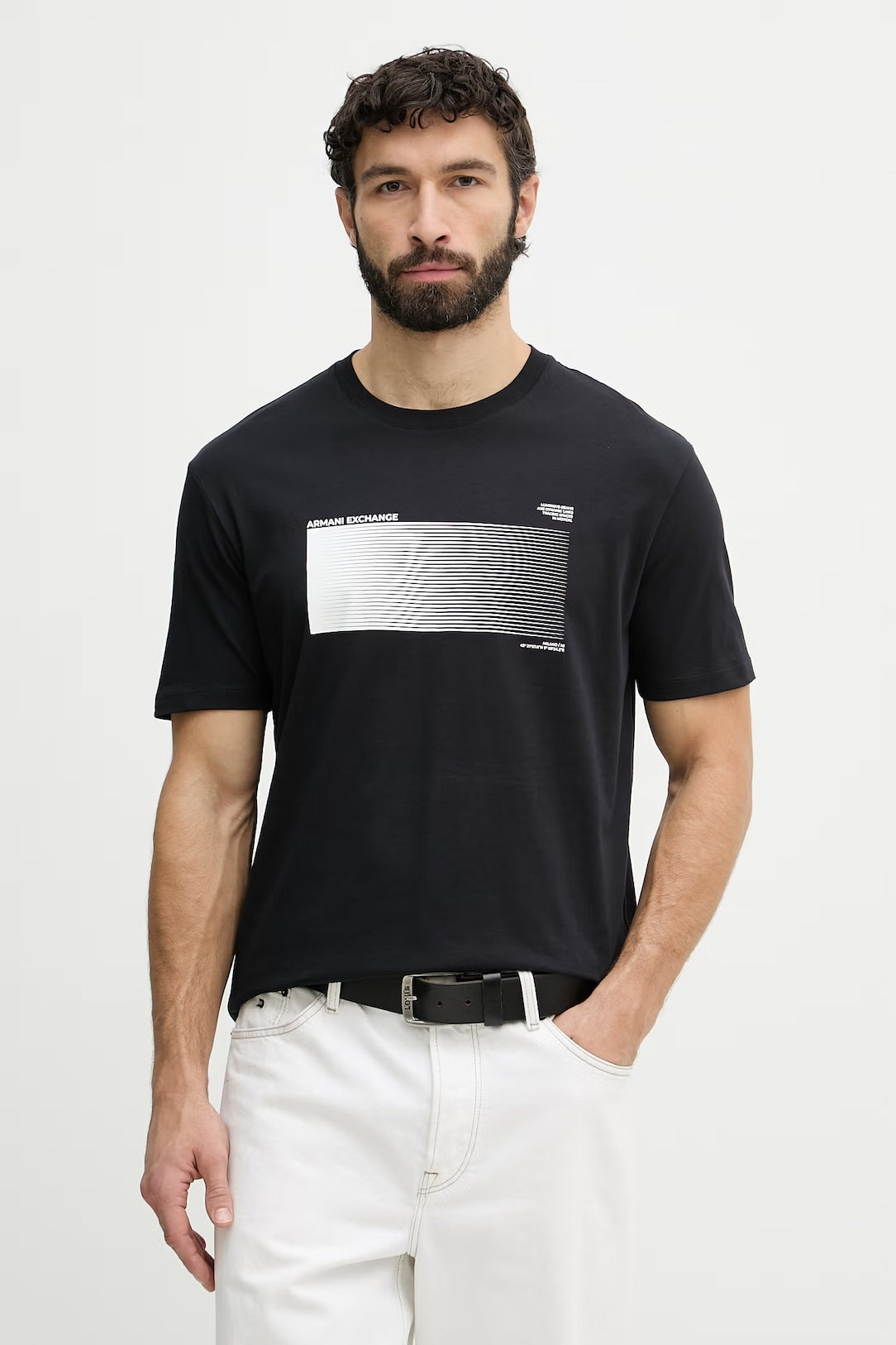 Armani Exchange T-shirt Slim Fit in Cotone