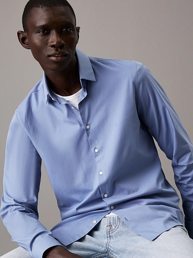 Calvin Klein Camicia Formale in Popeline Slim