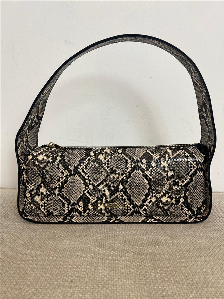 Vicolo Borsa  Deva Bag Pitonata 
Nero Bianco