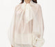 Vicolo Blusa con Fiocco e Manica a Sbuffo