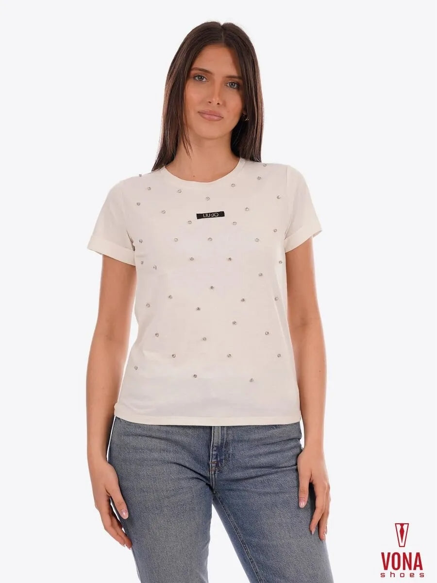 Liu Jo T-shirt con Strass
