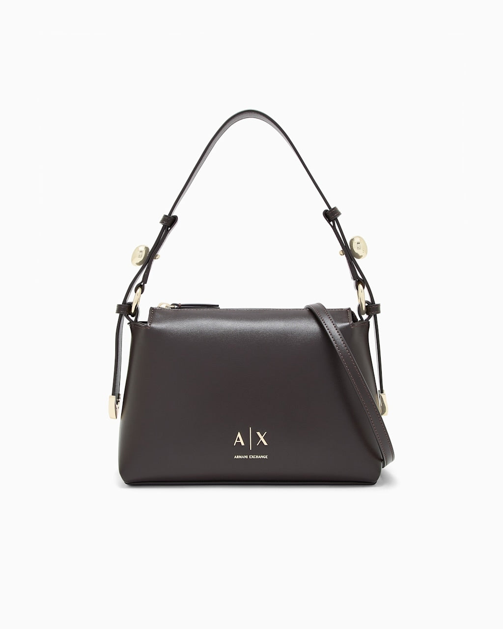 Armani Exchange Borsa a Spalla con Tracolla Regolabile e Logo
