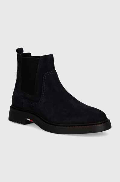 Tommy Hilfiger Stivaletto Light Hilfiger Suede Chelsea con Banda Elastica