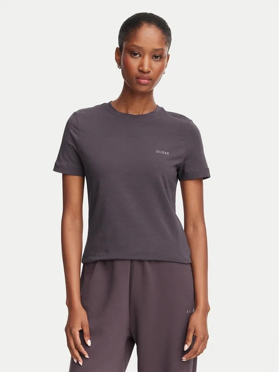 Guess T-shirt Logo Ricamato sul Petto