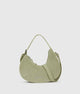 Karll Lagerfeld Jeans Borsa con Manico Superiore Arrotondato in Camoscio Verde