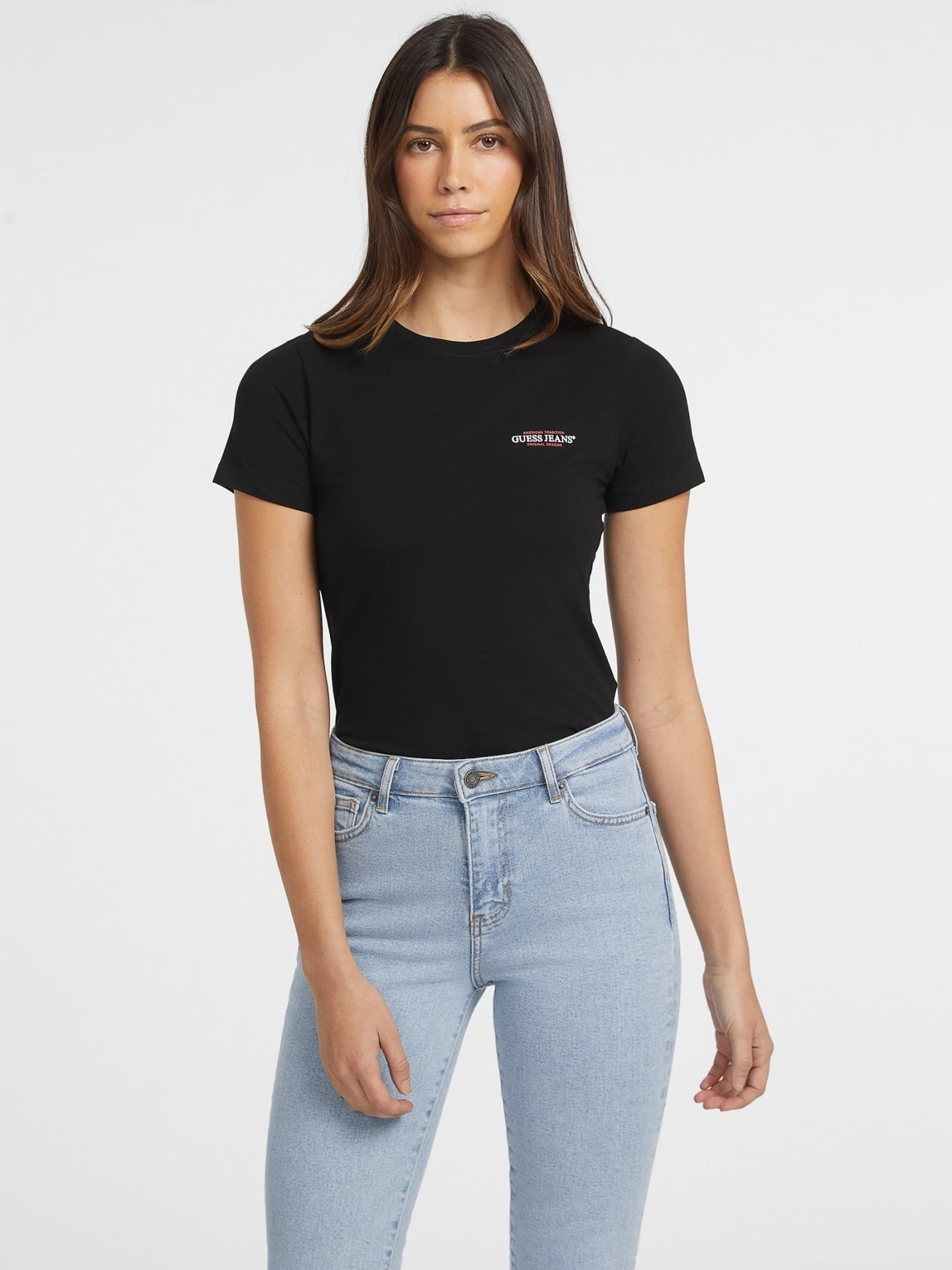 Guess Jeans T-shirt Vestibilità Slim American Tradition Mini