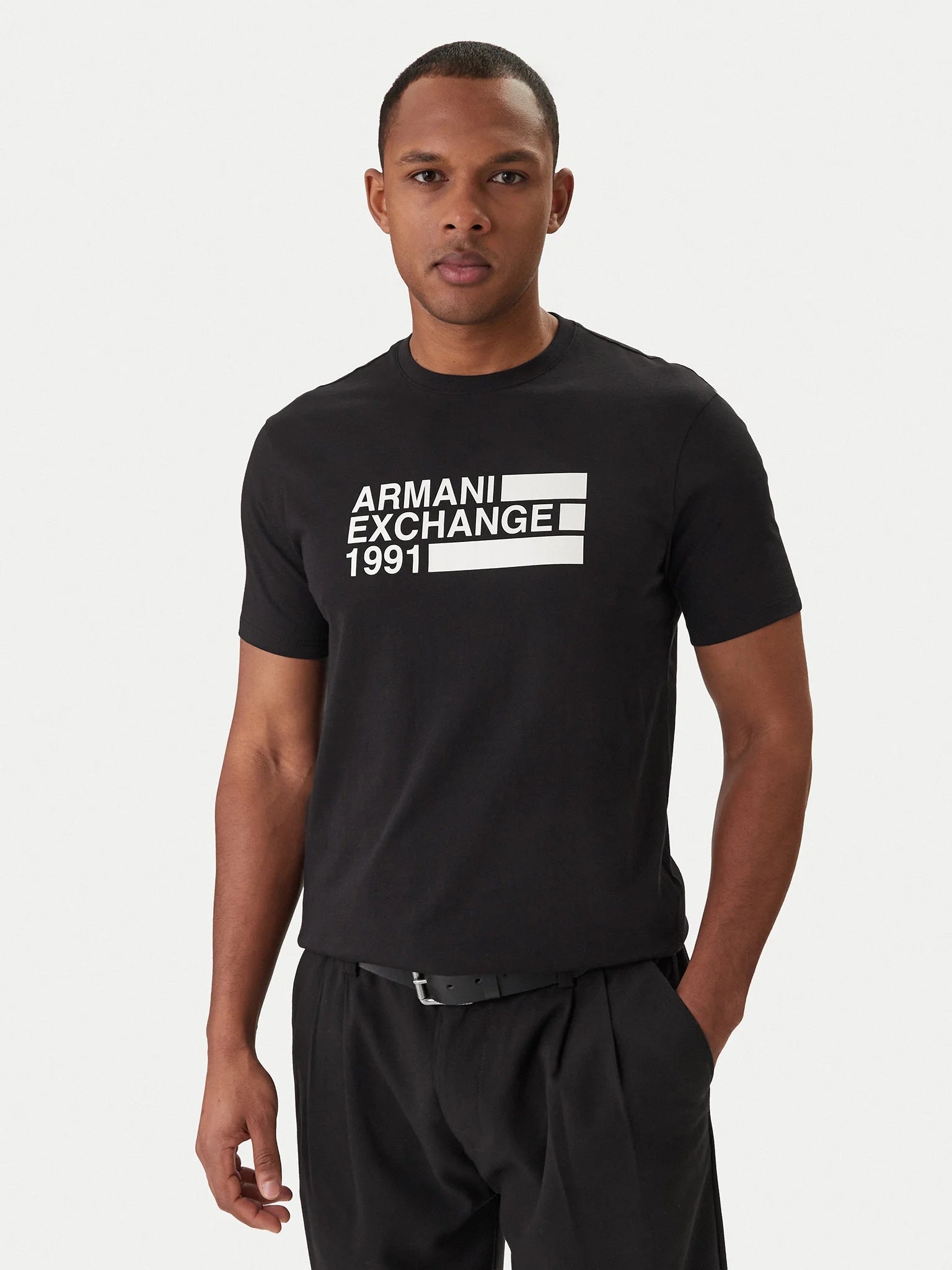 Armani Exchange T-shirt Slim Fit in Jersey di Cotone Classico
Bianco