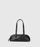 Karll Lagerfeld Jeans Borsa a Spalla Allungata Effetto Coccodrillo Nero