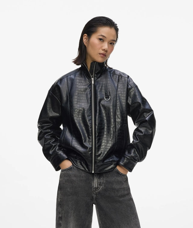 Karll Lagerfeld Jeans Bomber con citazione di Karl
Nero