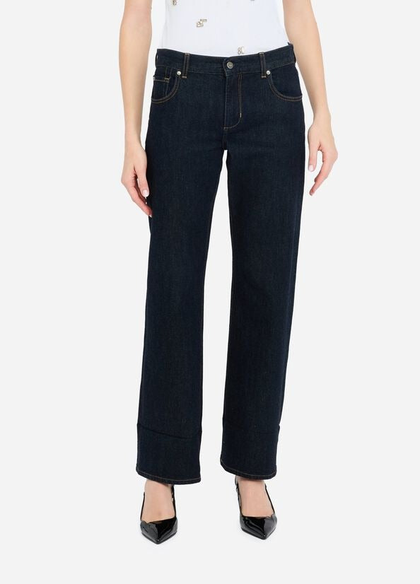 Liu Jo Jeans Cropped Cinque Tasche Blù