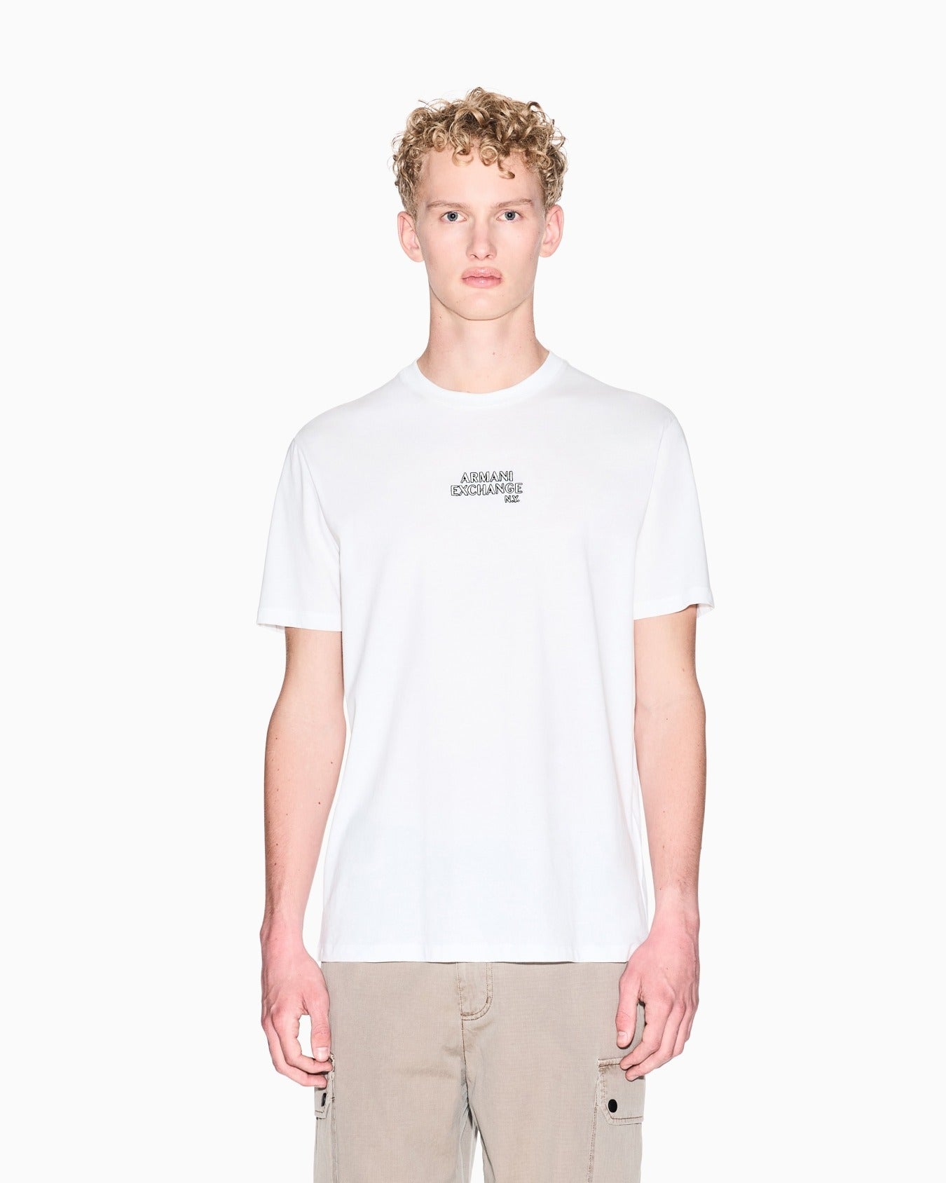 Armani Exchange T-shirt di Cotone a Taglio Regolare