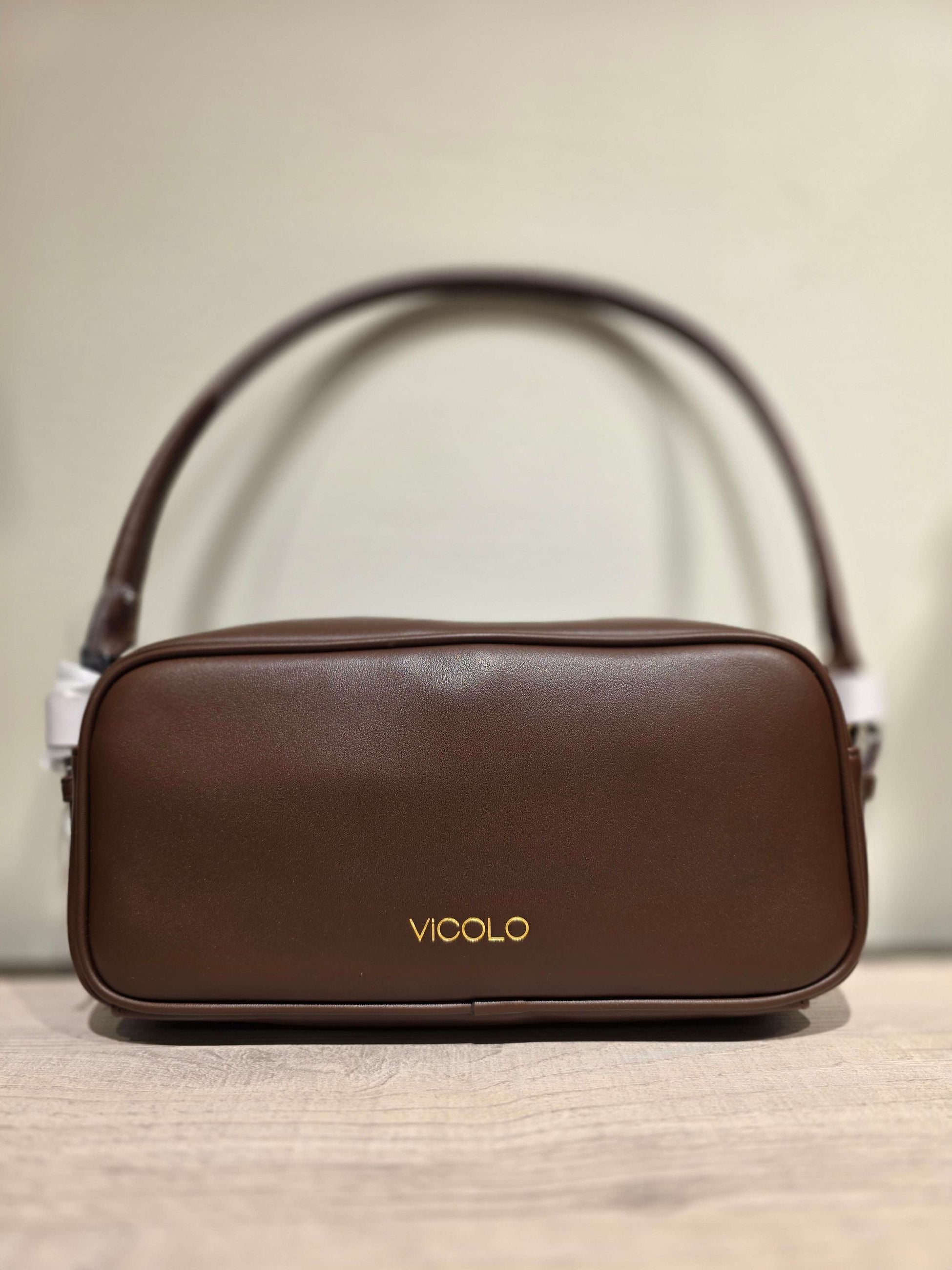 Vicolo Borsa Deva Small Baguette in Ecopelle con Manico
