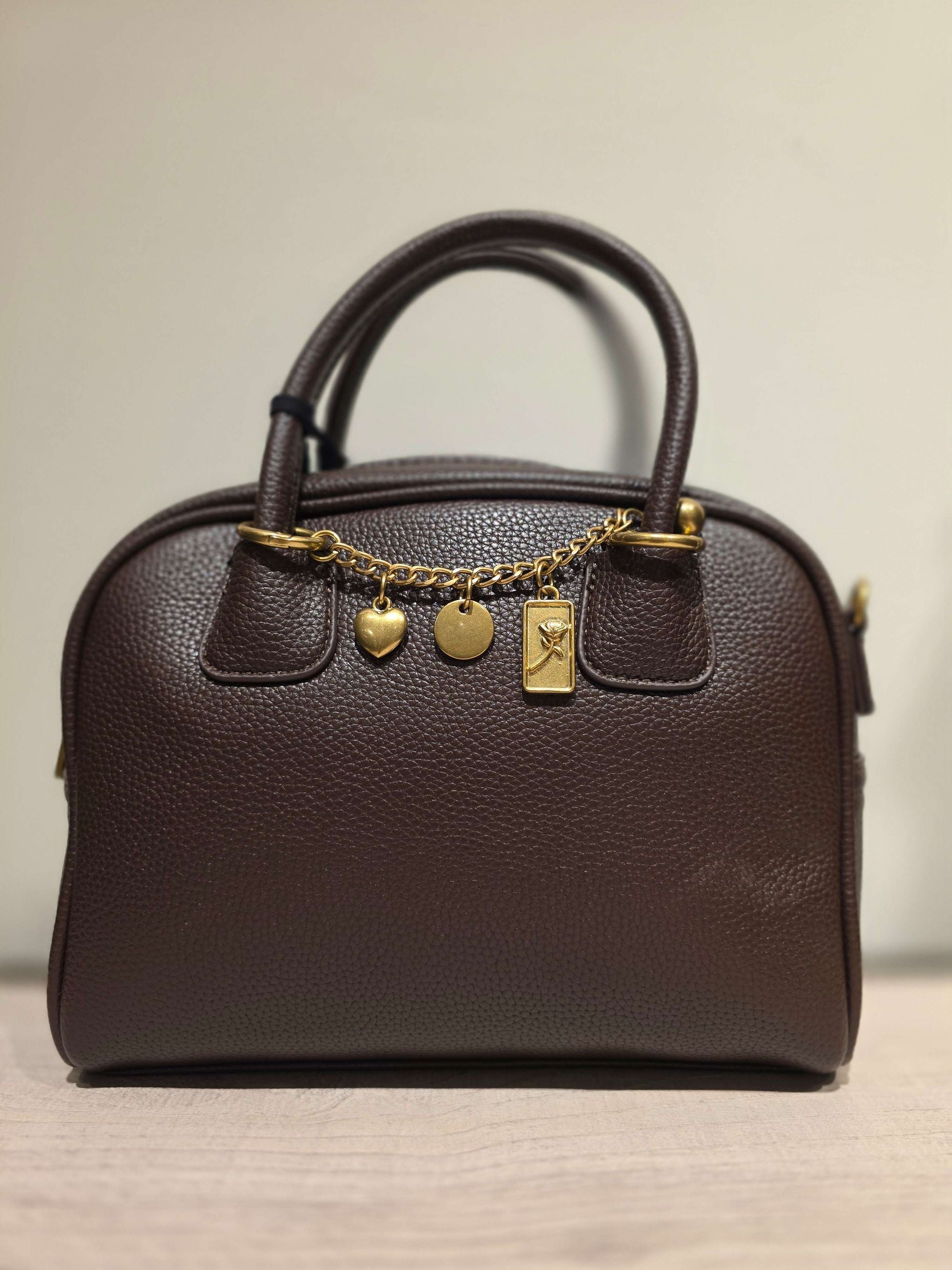 Vicolo Borsa Slide Small Charm in Ecopelle Martellata