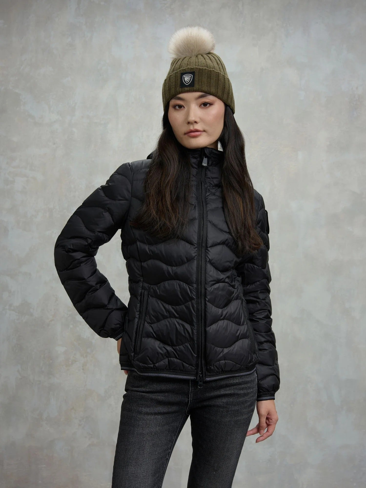 Blauer USA Piumino con Patch Glitter Camelia