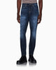Armani Exchange  5 Tasche Slim Fit in Denim di Cotone Stretch Blù