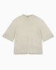 Armani Exchange Maglia Top con Spacco Posteriore Beige