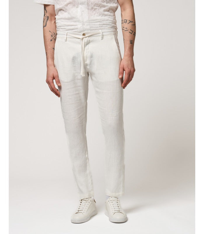 Gianni Lupo Pantalone in Puro Lino con Laccio