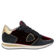 Philippe Model Sneakers con Inserti in Velluto Nero / Rosso